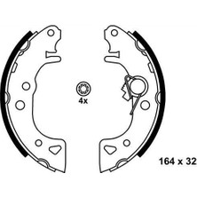 Valeo Peugeot 106 Arka Fren Balatası (1991-1996) 4241E7 562044 1.1, 1.5