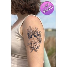 BP Tattoo 1 Ay Kalıcı Dövme Gerçek Dövme Görünümlü Kedi Dövmesi Tattoo