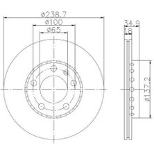 Skoda Fabia Ön Fren Disk (2004-2007) 1.2 6Q0615301A