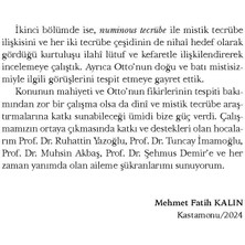 Rudolf Otto'da Dini Tecrübe ve Mistisizm - Mehmet Fatih Kalın