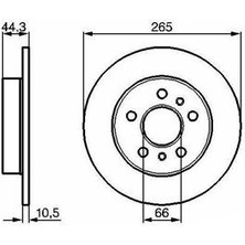 Renault Laguna Arka Fren Diski (1994-2002) 2.0 7701207295