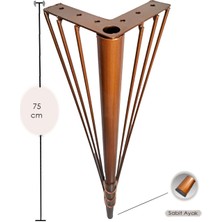 Venna Home Bakır 75CM-4'LÜ Demir Masa Ayak, Demir Ayak , Dresuar Ayağı, Masa Ayağı, Demir Ayaklar, Masa Ayakları