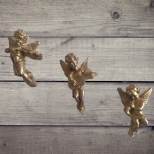 Üçlü Müzisyen Melekler Figür - Duvar Askılı Melek Biblo