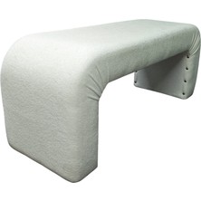 Vavonni N Puf Bench Tedy Kumaş Beyaz