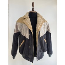 Martino Butik Vntage Oversize Retro Etnik Desenli Kürklü Ceket Yypga4