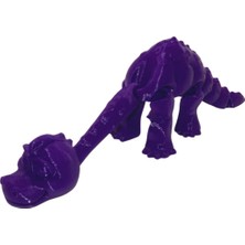 3D Hareketli Oyuncak Brakiyozor (Brachiosaurus) Dinozor - Mor