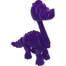 3D Hareketli Oyuncak Brakiyozor (Brachiosaurus) Dinozor - Mor