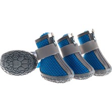 Köpek Ayakkabısı-Reflektörlü, Fermuarlı Mavi Köpek Ayakkabısı-Kaydırmaz Kauçuk Taban Köpek Ayakkabısı