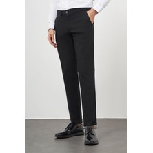 Erkek Siyah Chino Dynamik Fit Pantolon