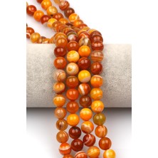 Alibaba Doğaltaş Madagaskar Akik Doğaltaş Dizi 10 mm Küre Kesim