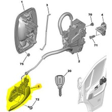 Fiat Ducato Ön Kapi Kolu Iç (2001-2023) 2.2, 3.0, 2.3 Dcı, 2.0 Jtd, 2.3 Jtd CM00088