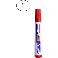 Bic Velleda 1701 Eco Yuvarlak Uç Beyaz Tahta Kalemi Kırmızı (12 Li Kutu)