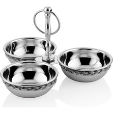 Lamedore Halatlı 3lü Çerezlik 12X12X12CM