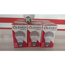 Lexen 9W LED Ampul 3000K E27 Günışığı 6 Adet