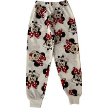 Şeker Kids Kız Çocuk Pamuklu Beyaz Mickey Mouse Desen Pijama Takımı