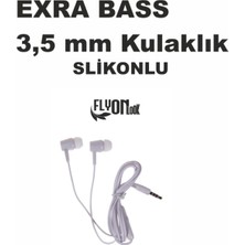 3,5MM KULAKLIK EXTRA BASS ÖZELİKLİ MİKRAFONLU SLİKONLU  DIŞ SES ENGELEYİCİ KULAK İÇİ KULAKLIK