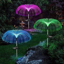 Gaman 2'li Güneş Enerjili Deniz Anası Model 7 Renk Değişebilen Peyzaj-Çim-Bahçe Dekorasyon Aydınlatması