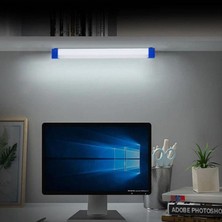 Gaman 52 cm Şarjlı Mutfak Tezgah Aydınlatması Mıknatıslı Şarjlı Beyaz LED Dolap Içi Lamba LED Bar 3 Mod