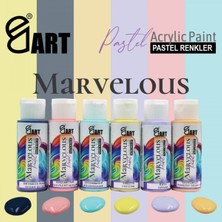 E&d Art Marvelous 6X60ML Akrilik Boya Pastel Renkler Set / ED.552