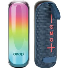 Kendimizden Okop Bluetooth Hoparlör Rgb Işıklı Taşınabilir Mini Ses Bombası Radyo Özellikli KP-558