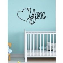 Artroya - Love U! Metal  Tablo, Duvar Dekoru - Sevgi, Sevgili, Aşk Temalı Hediyelik Tablo - 51 x 30 - cm -Siyah - Doğum Günü - Sevgililer Günü - Anneler Günü -LOVE-128