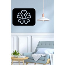 Artroya - Kalbin Yoncası Metal  Tablo, Duvar Dekoru - Sevgi, Sevgili, Aşk Temalı Hediyelik Tablo - 50 x 38 - cm -Siyah - Doğum Günü - Sevgililer Günü - Anneler Günü -LOVE-054