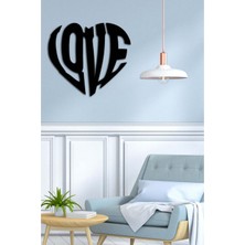 Artroya - Kalpli Metal  Tablo, Duvar Dekoru - Sevgi, Sevgili, Aşk Temalı Hediyelik Tablo - 50 x 45 - cm -Siyah - Doğum Günü - Sevgililer Günü - Anneler Günü -LOVE-015