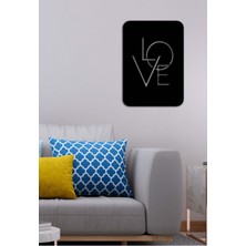 Artroya - Love Art Metal  Tablo, Duvar Dekoru - Sevgi, Sevgili, Aşk Temalı Hediyelik Tablo - 46 x 56 - cm -Siyah - Doğum Günü - Sevgililer Günü - Anneler Günü -LOVE-046