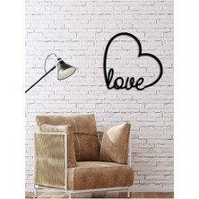 Artroya - Kalpli Love Metal  Tablo, Duvar Dekoru - Sevgi, Sevgili, Aşk Temalı Hediyelik Tablo - 45 x 45 - cm -Siyah - Doğum Günü - Sevgililer Günü - Anneler Günü -LOVE-048