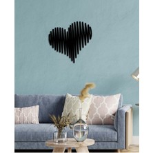 Artroya - Kalbin Ritmi Metal  Tablo, Duvar Dekoru - Sevgi, Sevgili, Aşk Temalı Hediyelik Tablo - 50 x 52 - cm -Siyah - Doğum Günü - Sevgililer Günü - Anneler Günü -LOVE-033
