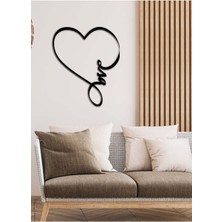 Artroya - Kalpli Love Metal  Tablo, Duvar Dekoru - Sevgi, Sevgili, Aşk Temalı Hediyelik Tablo - 60 x 50 - cm -Siyah - Doğum Günü - Sevgililer Günü - Anneler Günü -LOVE-006