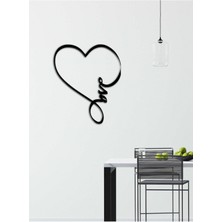 Artroya - Kalpli Love Metal  Tablo, Duvar Dekoru - Sevgi, Sevgili, Aşk Temalı Hediyelik Tablo - 60 x 50 - cm -Siyah - Doğum Günü - Sevgililer Günü - Anneler Günü -LOVE-006