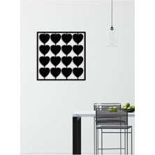 Artroya - Kalp Sarmalı Metal  Tablo, Duvar Dekoru - Sevgi, Sevgili, Aşk Temalı Hediyelik Tablo - 60 x 60 - cm -Siyah - Doğum Günü - Sevgililer Günü - Anneler Günü -LOVE-073