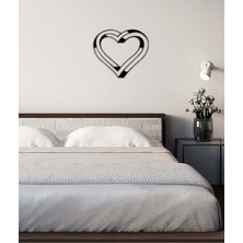 Artroya - Kalbin Aynası Metal  Tablo, Duvar Dekoru - Sevgi, Sevgili, Aşk Temalı Hediyelik Tablo - 60 x 52 - cm -Siyah - Doğum Günü - Sevgililer Günü - Anneler Günü -LOVE-005