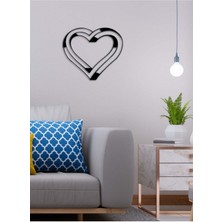 Artroya - Kalbin Aynası Metal  Tablo, Duvar Dekoru - Sevgi, Sevgili, Aşk Temalı Hediyelik Tablo - 60 x 52 - cm -Siyah - Doğum Günü - Sevgililer Günü - Anneler Günü -LOVE-005