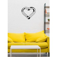 Artroya - Kalbin Aynası Metal  Tablo, Duvar Dekoru - Sevgi, Sevgili, Aşk Temalı Hediyelik Tablo - 60 x 52 - cm -Siyah - Doğum Günü - Sevgililer Günü - Anneler Günü -LOVE-005