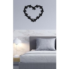 Artroya - Kalp Sarmalı Metal  Tablo, Duvar Dekoru - Sevgi, Sevgili, Aşk Temalı Hediyelik Tablo - 51 x 42 - cm -Siyah - Doğum Günü - Sevgililer Günü - Anneler Günü -LOVE-080