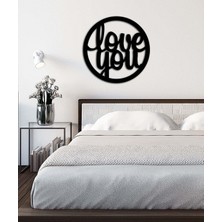 Artroya - Love You Metal  Tablo, Duvar Dekoru - Sevgi, Sevgili, Aşk Temalı Hediyelik Tablo - 52 x 52 - cm -Siyah - Doğum Günü - Sevgililer Günü - Anneler Günü -LOVE-007