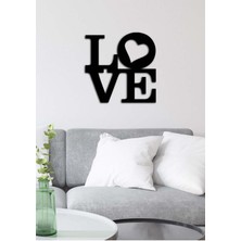 Artroya - Loveart Metal  Tablo, Duvar Dekoru - Sevgi, Sevgili, Aşk Temalı Hediyelik Tablo - 50 x 50 - cm -Siyah - Doğum Günü - Sevgililer Günü - Anneler Günü -LOVE-111