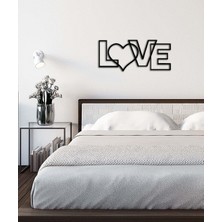 Artroya - Sevgili Metal  Tablo, Duvar Dekoru - Sevgi, Sevgili, Aşk Temalı Hediyelik Tablo - 58 x 25 - cm -Siyah - Doğum Günü - Sevgililer Günü - Anneler Günü -LOVE-024
