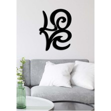 Artroya - Love Art Metal  Tablo, Duvar Dekoru - Sevgi, Sevgili, Aşk Temalı Hediyelik Tablo - 40 x 52 - cm -Siyah - Doğum Günü - Sevgililer Günü - Anneler Günü -LOVE-079