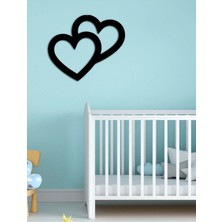 Artroya - 2heart Metal  Tablo, Duvar Dekoru - Sevgi, Sevgili, Aşk Temalı Hediyelik Tablo - 47 x 40 - cm -Siyah - Doğum Günü - Sevgililer Günü - Anneler Günü -LOVE-022