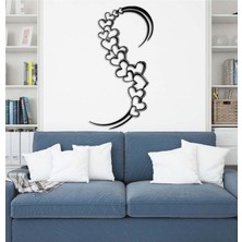 Artroya - Heart Art Metal  Tablo, Duvar Dekoru - Sevgi, Sevgili, Aşk Temalı Hediyelik Tablo - 86 x 45 - cm -Siyah - Doğum Günü - Sevgililer Günü - Anneler Günü -LOVE-119