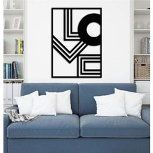 Artroya - Love Art Metal  Tablo, Duvar Dekoru - Sevgi, Sevgili, Aşk Temalı Hediyelik Tablo - 58 x 50 - cm -Siyah - Doğum Günü - Sevgililer Günü - Anneler Günü -LOVE-067