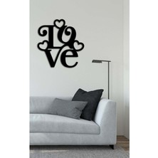 Artroya - Kalpli Love Metal  Tablo, Duvar Dekoru - Sevgi, Sevgili, Aşk Temalı Hediyelik Tablo - 50 x 52 - cm -Siyah - Doğum Günü - Sevgililer Günü - Anneler Günü -LOVE-056