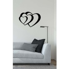 Artroya - Heart Flower Metal  Tablo, Duvar Dekoru - Sevgi, Sevgili, Aşk Temalı Hediyelik Tablo - 60 x 42 - cm -Siyah - Doğum Günü - Sevgililer Günü - Anneler Günü -LOVE-109