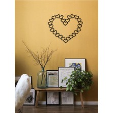 Artroya - Kalpten Kalbe Metal  Tablo, Duvar Dekoru - Sevgi, Sevgili, Aşk Temalı Hediyelik Tablo - 60 x 50 - cm -Siyah - Doğum Günü - Sevgililer Günü - Anneler Günü -LOVE-047