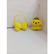 Buğlem Çanta Ponpon Purin Çocuk Peluş Kulaklık