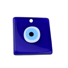 Cam Nazar Boncuğu Delikli  Kare Model