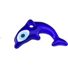 Cam Nazar Boncuğu Delikli Yunus Modeli  Küçük Boy